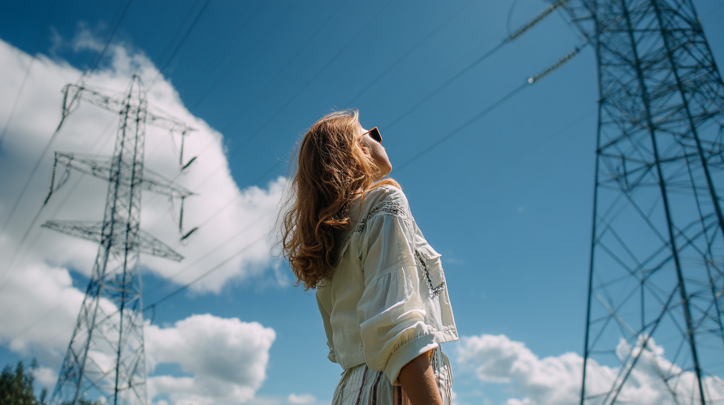 kvinnar tittar upp mot energimaster