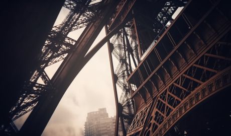 Effeiltornet i Paris. Underifrån