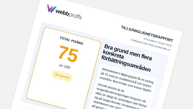 Gratis tillgänglighetsanalys av din webbplats – nytt verktyg! - Joomla CMS