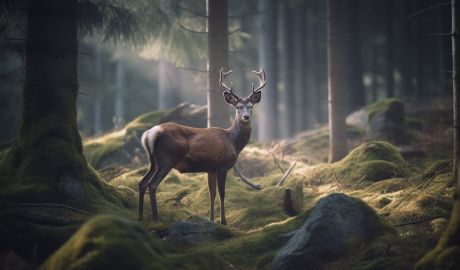 Ett rådjur i skogen