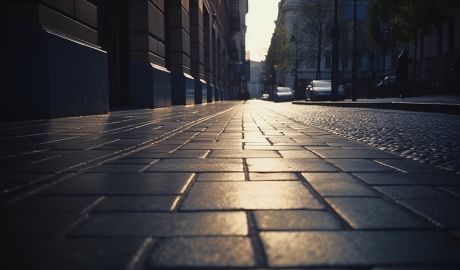 Gatstenar i närbild i Göteborgs innerstad