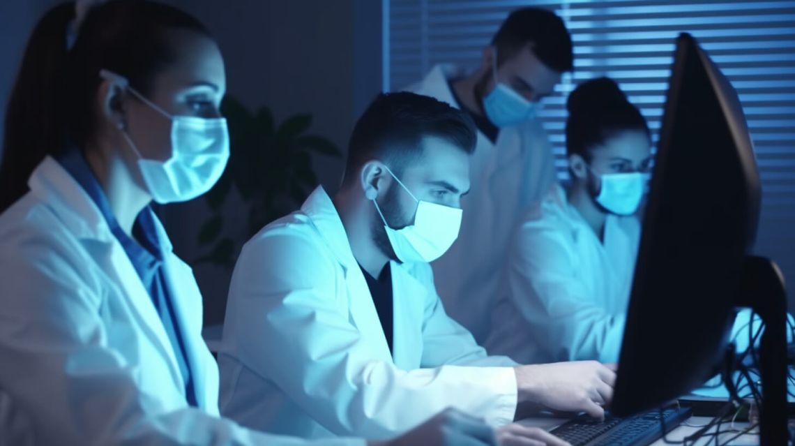 Flera doktorer i rock och munnskydd