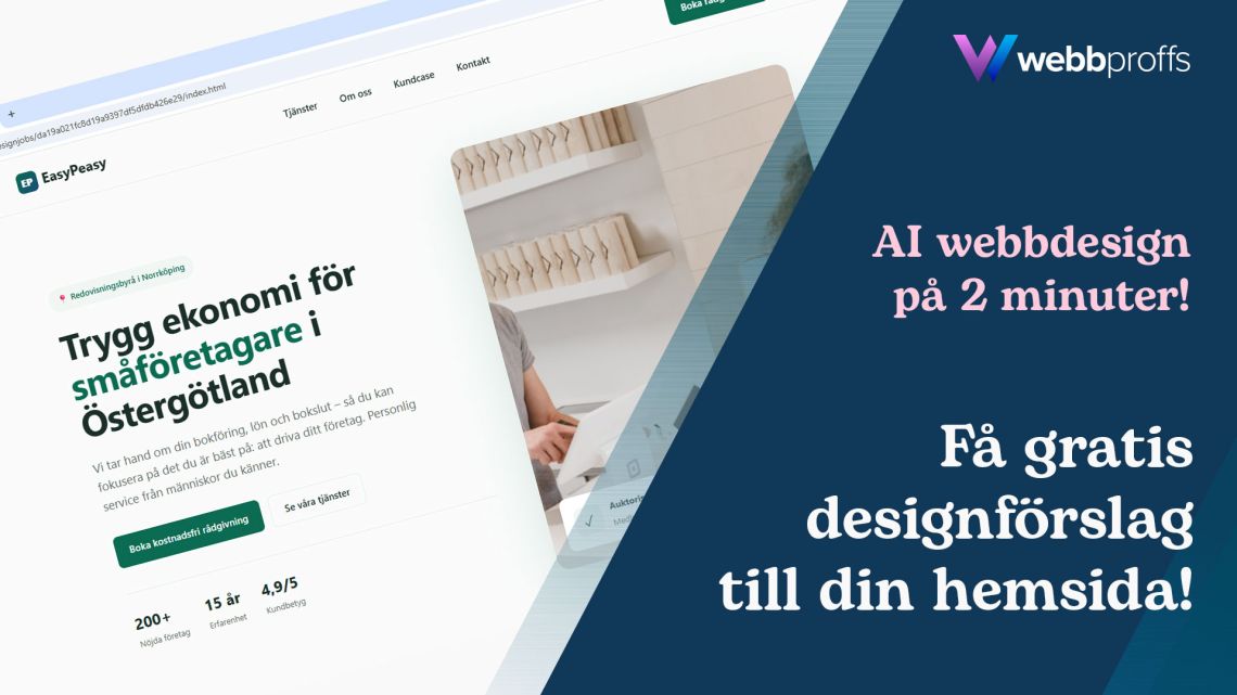 AI genererad webbdesign