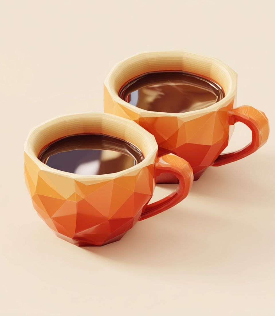 två kaffekoppar