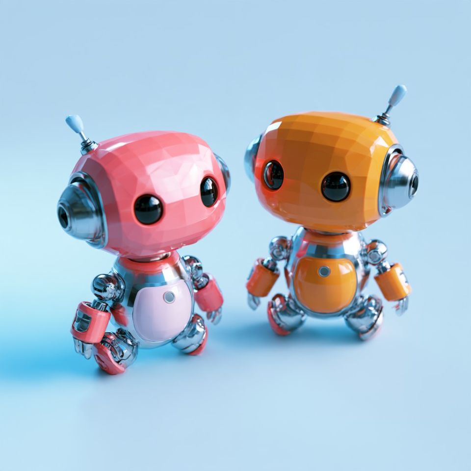 AI robotar pratar AI sök