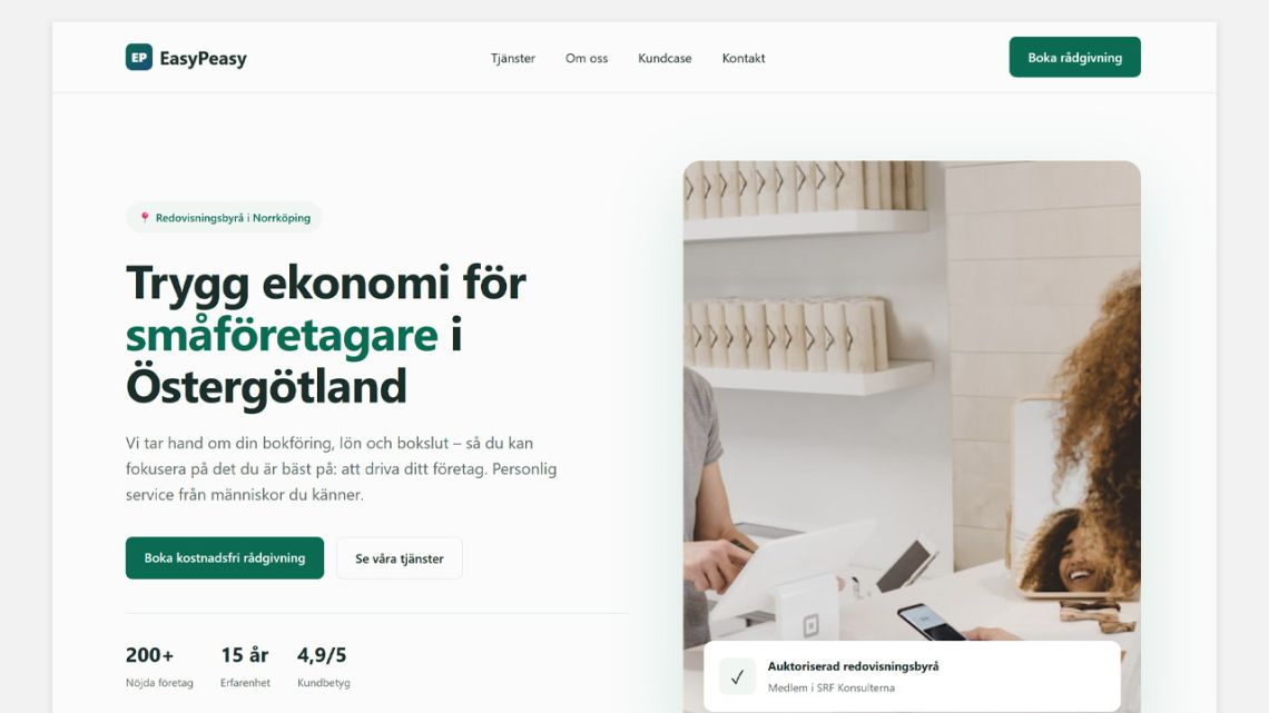 AI genererad webbdesign