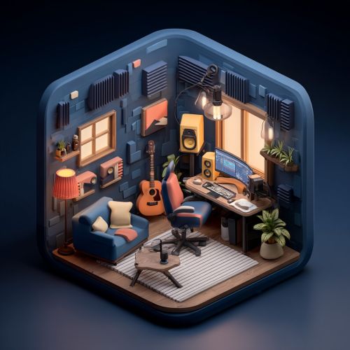 en liten hemma ljudstudio